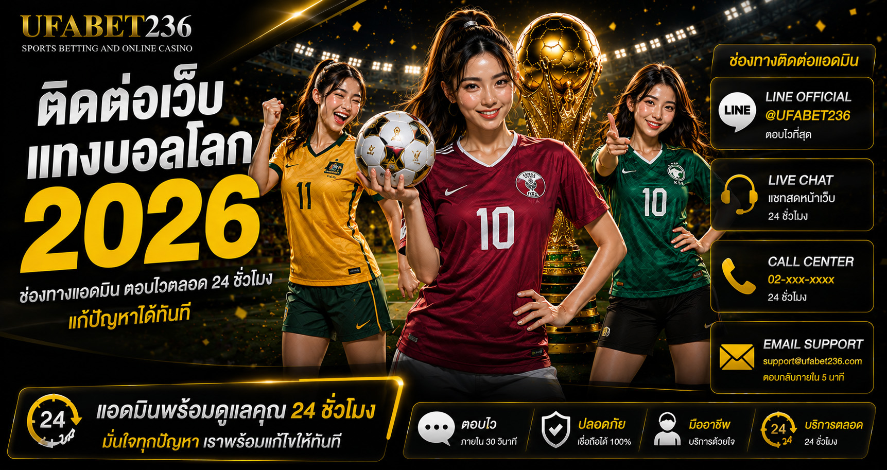 ติดต่อเว็บแทงบอลโลก ช่องทางแอดมิน